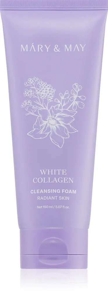 Mary&May White Collagen Cleansing Foam - Пенка для умывания Mary May White Collagen Cleansing Foam с коллагеном и ниацинамидом, 150 мл, 150 мл
