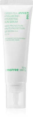Сыворотка солнцезащитная для лица innisfree Green Tea Hyaluronic Sun Serum SPF 50+, увлажняющая, 50 мл SPF 50+