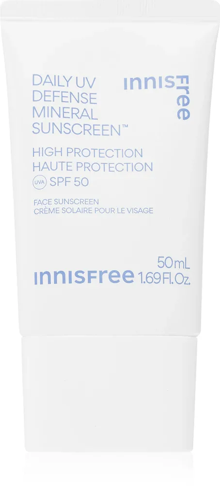 Крем солнцезащитный для лица innisfree Daily UV Defense Mineral Sunscreen с минеральными фильтрами, 50 мл
