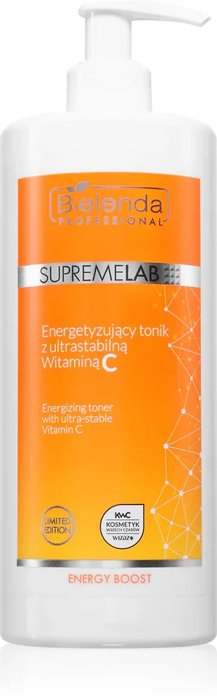 Тоник для лица Bielenda Professional Supremelab Energy Boost очищающий и увлажняющий, 500 мл