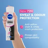 Антиперспирант-спрей NIVEA Black White Invisible Clear для женщин, без следов на одежде, 2х200 мл — фото 3