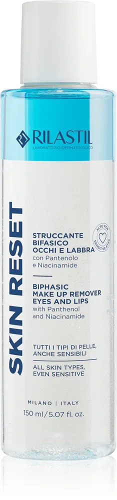 Средство для снятия макияжа с глаз Rilastil Skin Reset двухфазное, 150 мл