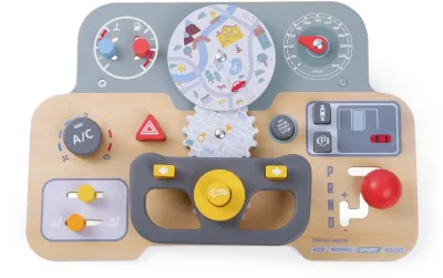 Доска развивающая 2Kids Toys Activity Board Car деревянная, с мотивом машины, 1 шт 12m+