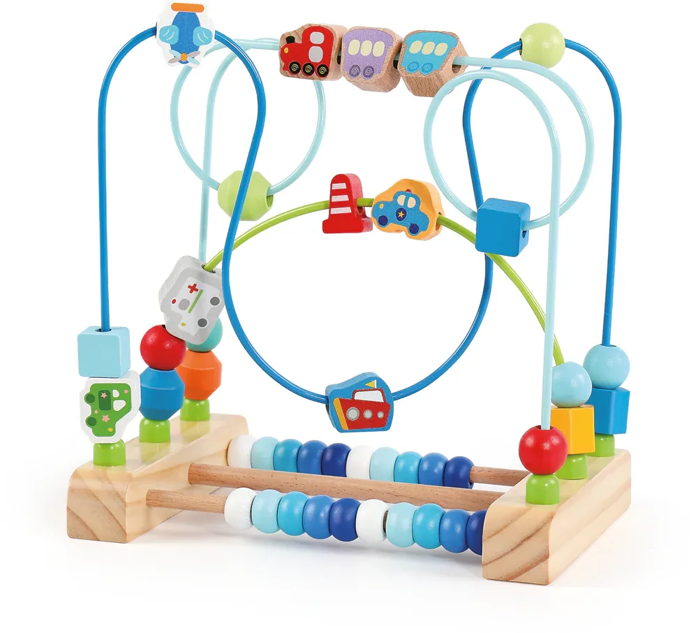 Лабиринт деревянный 2Kids Toys Bead Maze Traffic развивающий, 1 шт 18m+