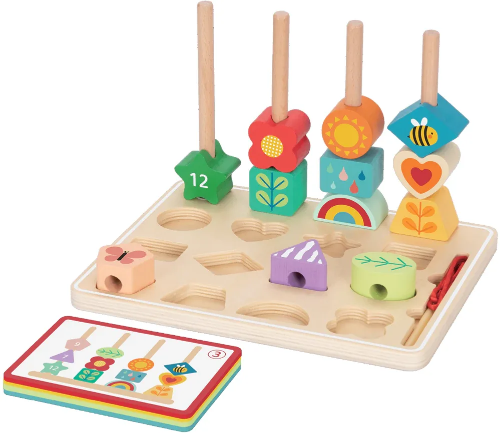 Игра сортировочная 2Kids Toys Card Sorting Game Meadow с карточками, деревянная, 30 шт 18m+