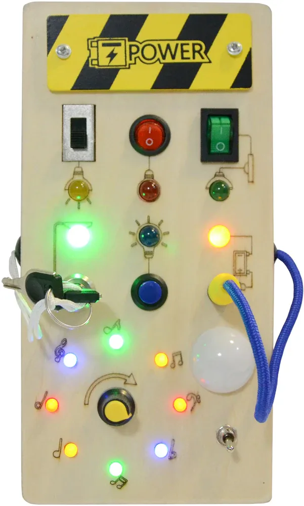 Доска развивающая 2Kids Toys LED Busy Board интерактивная, сенсорная, 1 шт 10m+