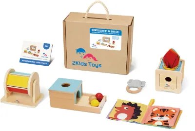 Набор игрушек 2Kids Toys Montessori деревянных, подарочный, в чемоданчике 5m+