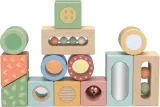 Кубики деревянные 2Kids Toys Sensory Blocks сенсорные, развивающие, 14 шт 18m+ — фото 1