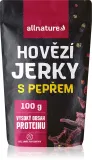 Снеки Allnature Beef Pepper Jerky из сушёной говядины с перцем, богаты белком, 100 г — фото 1