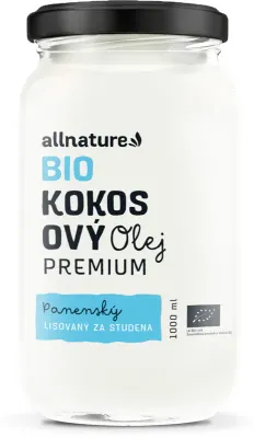 Масло кокосовое Allnature Olej kokosowy extra virgin BIO первого отжима, для кухни и ухода
