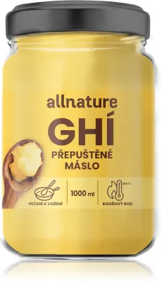 Масло топлёное Allnature Ghee с высокой точкой дымления, для жарки и выпечки