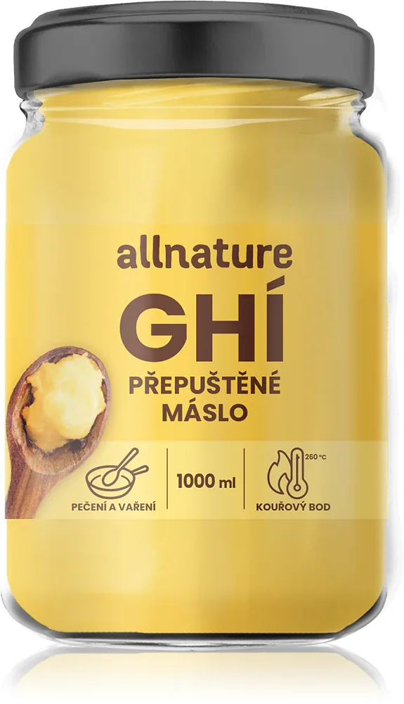 Масло топлёное Allnature Ghee с высокой точкой дымления, для жарки и выпечки