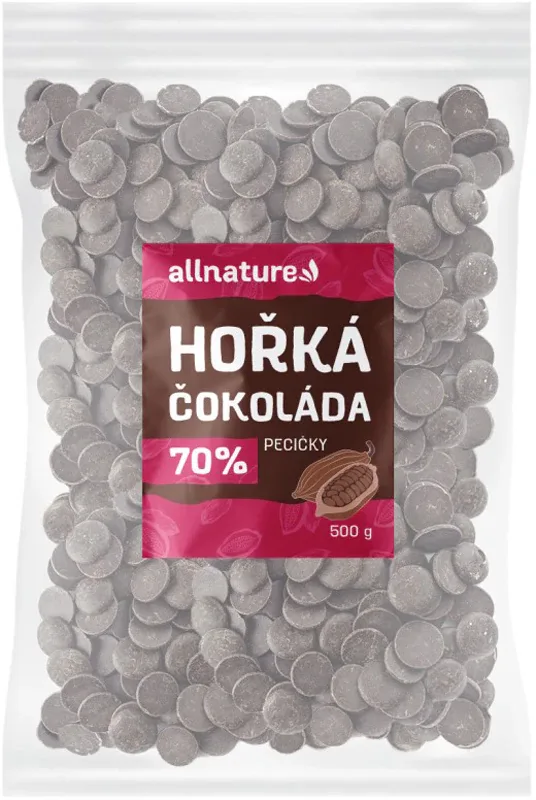 Шоколад тёмный в каплях Allnature, 70% какао, для выпечки, 500 г