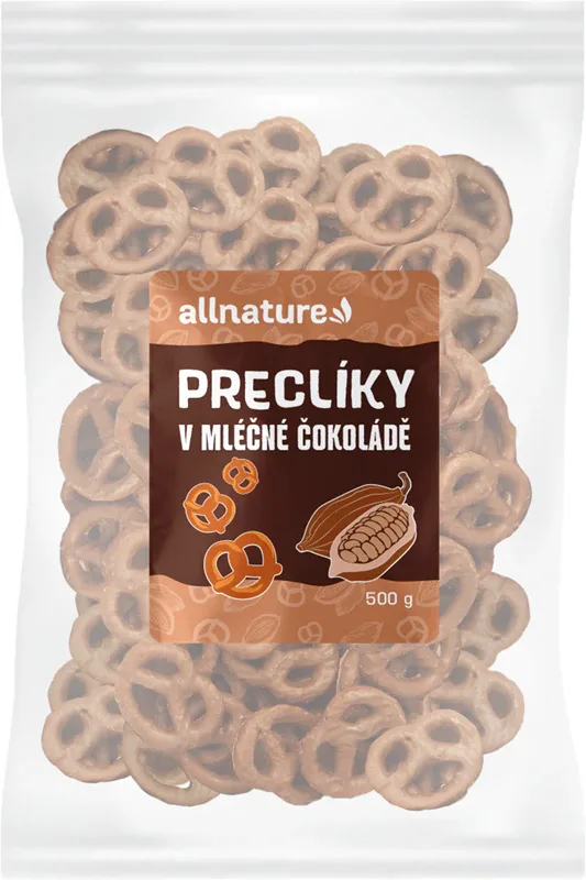 Крендельки в молочном шоколаде Allnature Precelki, слегка солёные, хрустящие, 500 г