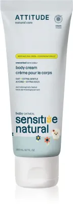 Крем для тела детский Attitude Sensitive Natural Baby Oatmeal с овсом, для чувствительной кожи, 200 мл dla dzieci