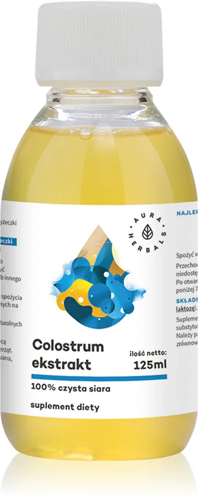 Добавка к пище Aura Herbals Colostrum ekstrakt 100% концентрат коровьего молозива, 125 мл