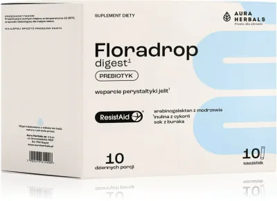 Добавка к пище Aura Herbals Floradrop digest Prebiotyk для растворения в воде, 10 шт
