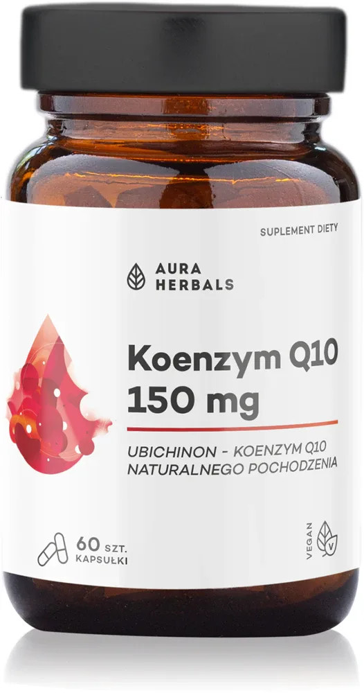 Добавка к пище Aura Herbals Koenzym Q10 150 mg в капсулах, с коэнзимом, 60 капсул