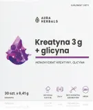 Добавка к пище Aura Herbals Kreatyna 3 г + Glycina с креатином и глицином, для спорта, 30 шт — фото 1