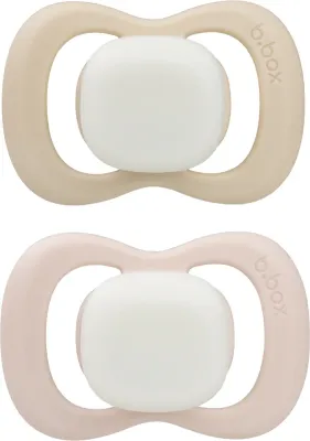 Пустышка b.box Glow 0-6m силиконовая, со светящимся в темноте кольцом, 2 шт