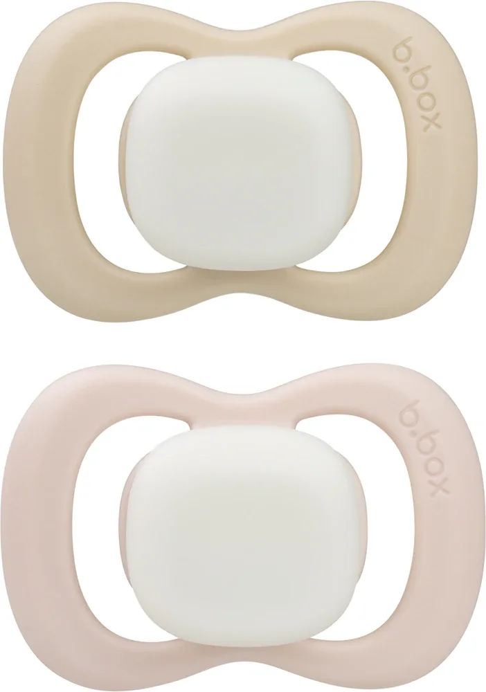 Пустышка b.box Glow 0-6m силиконовая, со светящимся в темноте кольцом, 2 шт