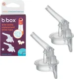 Соска для детской бутылочки b.box Replacement Straw Tops сменная, 2 шт — фото 1
