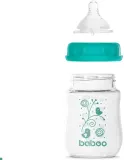 Бутылочка для кормления Baboo Anti-colic Glass Feeding Bottle Wide Neck стеклянная, с широким горлышком, 150 мл 0m+ — фото 3