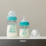 Бутылочка для кормления Baboo Anti-colic Glass Feeding Bottle Wide Neck стеклянная, с широким горлышком, 150 мл 0m+ — фото 5