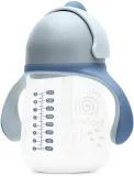 Кружка детская Baboo Cup with Silicone Straw с силиконовой трубочкой, с ручками, 260 мл Blue Haze 9m+ — фото 2