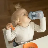 Кружка детская Baboo Cup with Silicone Straw с силиконовой трубочкой, с ручками, 260 мл Blue Haze 9m+ — фото 5