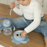 Кружка детская Baboo Cup with Silicone Straw с силиконовой трубочкой, с ручками, 260 мл Blue Haze 9m+ — фото 6