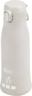 Бутылка-подогреватель Babymoov Moov Feed Mineral Beige портативная, из нержавеющей стали, 1 шт