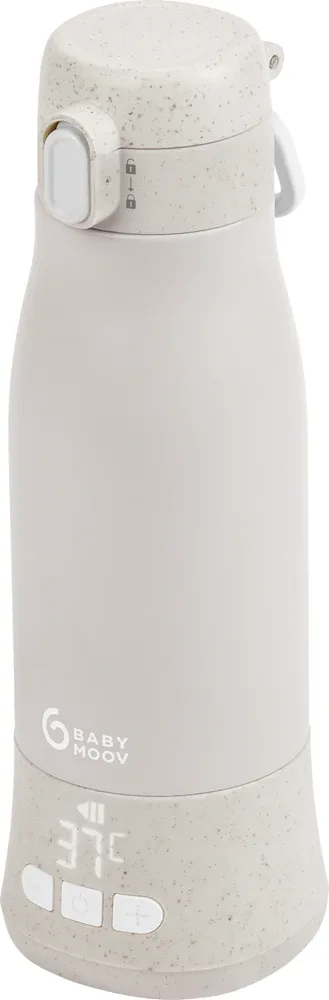 Бутылка-подогреватель Babymoov Moov Feed Mineral Beige портативная, из нержавеющей стали, 1 шт