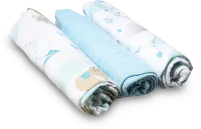 Пелёнки многоразовые BabyOno Natural Bamboo Diapers Blue бамбуковые, 3 шт 70x70 cm