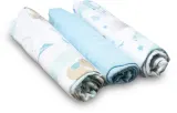Пелёнки многоразовые BabyOno Natural Bamboo Diapers Blue бамбуковые, 3 шт 70x70 cm — фото 1