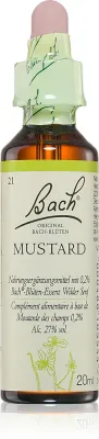 Bach® Flower Remedies Mustard - Капли Bach Flower Remedies Mustard, биологически активная добавка, травяные, 20 мл, 20 мл