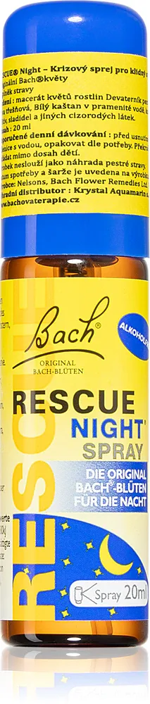 Bach® Flower Remedies RESCUE® Night® sprej - Спрей Bach Flower Remedies RESCUE Night, биологически активная добавка, для сна, 20 мл, 20 мл