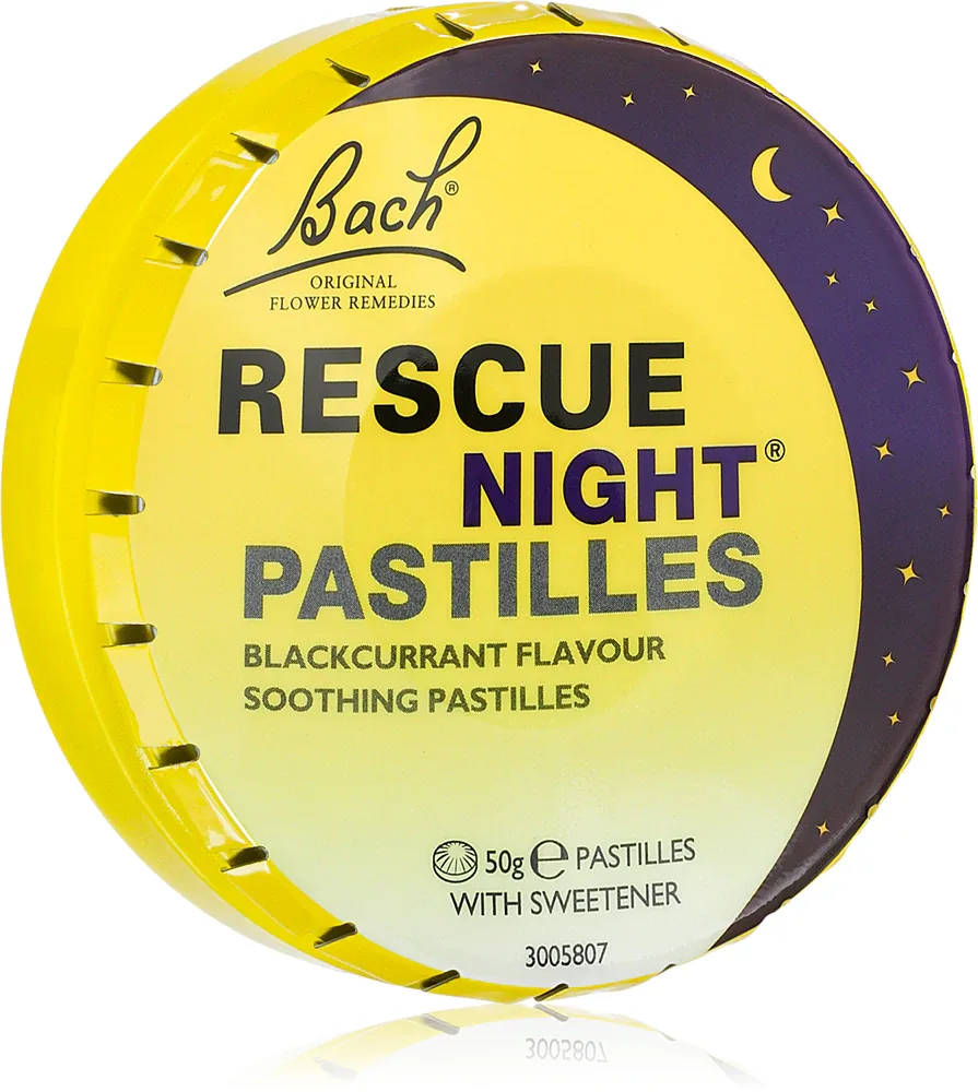 Bach® Flower Remedies RESCUE® Night - Пастилки Bach Flower Remedies RESCUE Night, биологически активная добавка, для рассасывания, 50 г smak Blackcurrant, 50 г