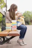 Контейнеры для детского питания Badabulle Maxi Fun Colors с крышками, для микроволновой печи, 5 шт. по 250 мл — фото 5