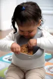 BBLÜV Pöket - Нагрудник детский BBLUV Poket силиконовый, с карманом и регулируемой застёжкой, 2 шт Grey/Lime, 2 шт — фото 7