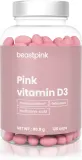 Добавка к пище BeastPink Pink Vitamin D3 в капсулах, с гиалуроновой кислотой, 126 г — фото 1