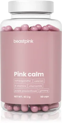 Добавка к пище BeastPink Pink Calm в капсулах, с растительными экстрактами и витаминами, 67,2 г