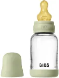 Бутылочка для кормления BIBS Baby Glass Bottle Round Latex стеклянная, с каучуковой соской, 120 мл — фото 2