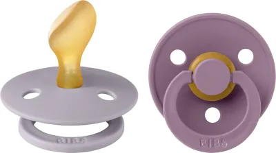 Пустышка BIBS Colour Size 2: Anatomical 6+ months анатомическая, из натурального каучука, 2 шт