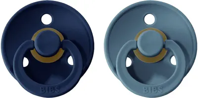 Пустышка BIBS Colour Natural Rubber Size 2: 6+ months из натурального каучука, для детей 6–18 месяцев, 2 шт