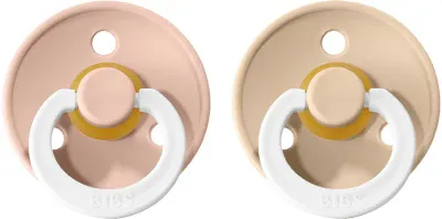 Пустышка BIBS Colour Natural Rubber Size 3: 18+ months из натурального каучука, светящаяся в темноте, 2 шт Blush Night / Vanilla Night