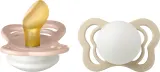 Пустышка BIBS Couture Glow Natural Rubber Size 1: 0+ months каучуковая, светится в темноте, 2 шт Blush / Vanilla — фото 1