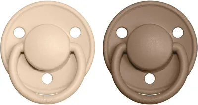 Пустышка BIBS De Lux Natural Rubber Size 1: 0+ months из натурального каучука, для детей 0–6 месяцев, 2 шт