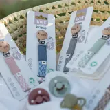 Держатель для пустышки BIBS Paci Braid с металлическим зажимом, из органического хлопка, 1 шт — фото 2