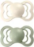 Пустышка BIBS Supreme Natural Rubber Size 2: 6+ months симметричная, плоская, из натурального каучука, 2 шт — фото 1